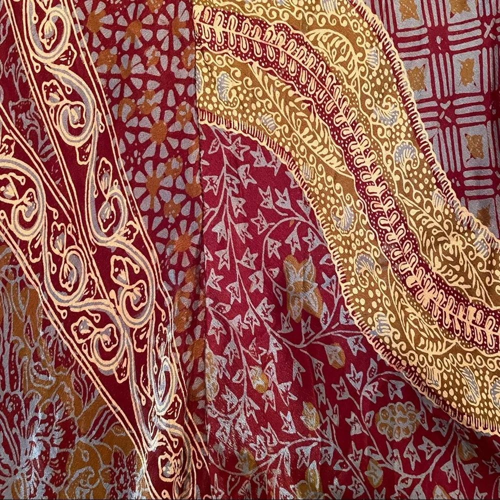 Vintage silk printed tunic - Picture 4 of 5